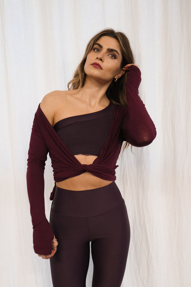 COSMOS BALLET WRAP TOP