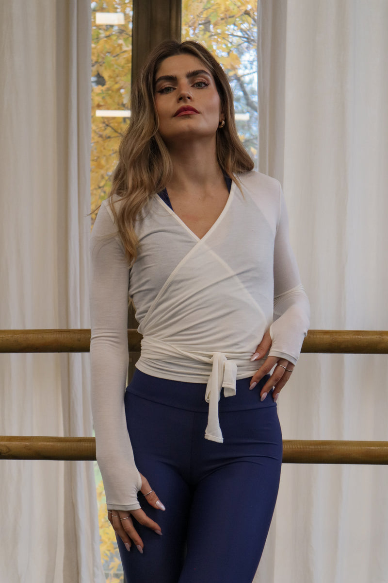 COSMOS BALLET WRAP TOP