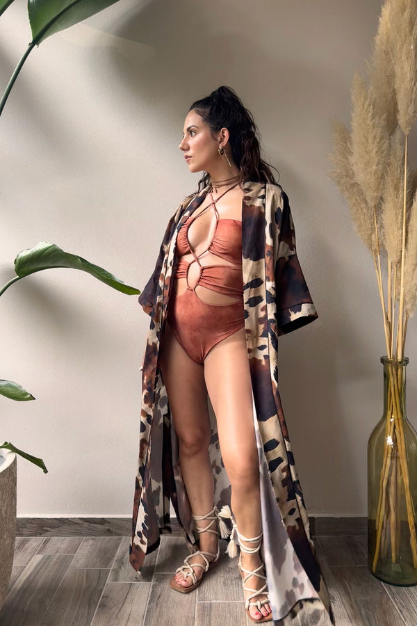 CHARLOTTE KIMONO COWHIDE