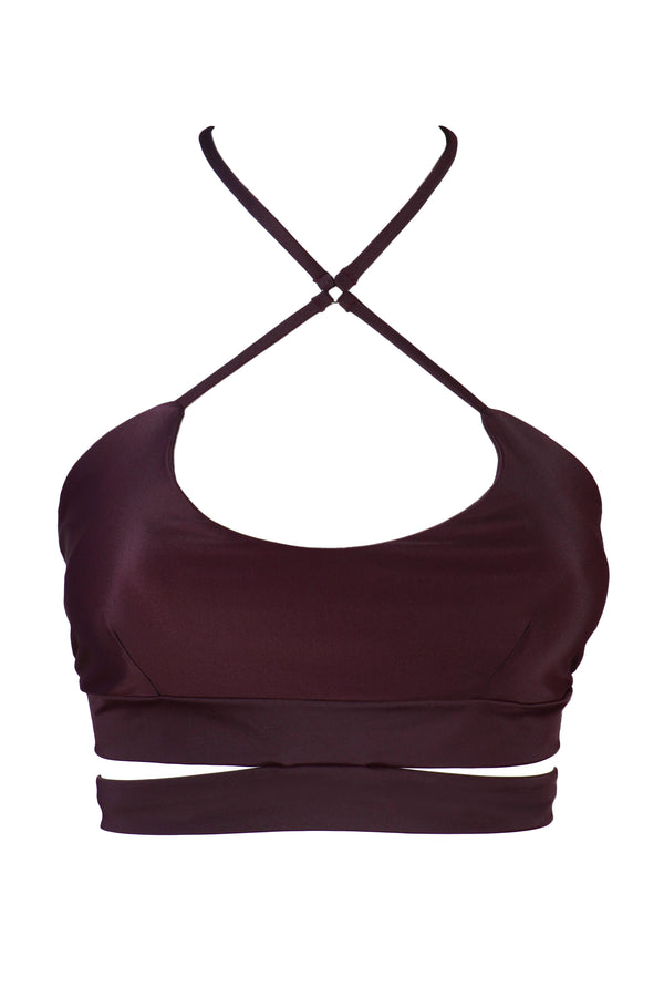 LUNA TOP DARK BURGUNDY