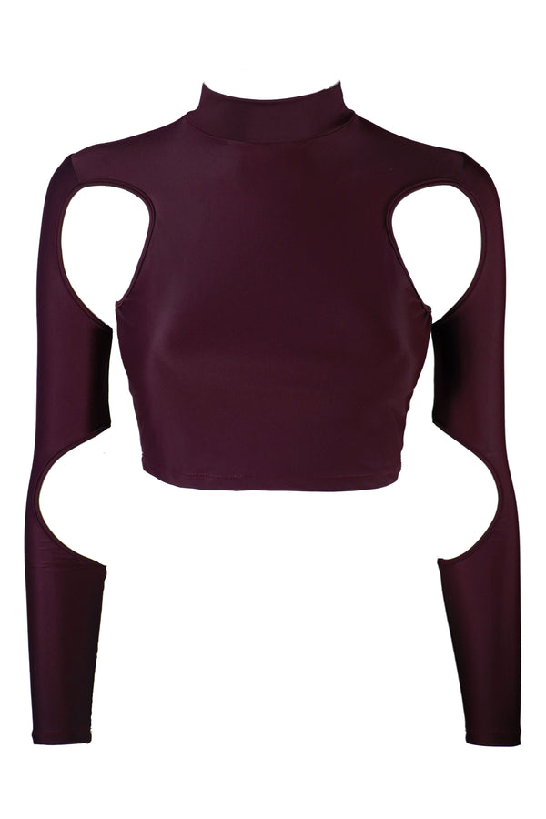 DEMETRA TOP DARK BURGUNDY